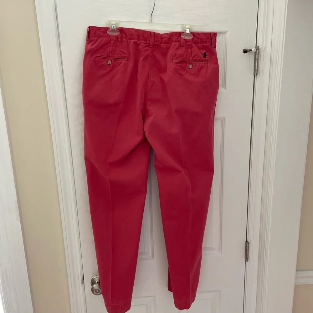 Vtg 90’s Polo Ralph Lauren Red Chino Preston Pant 36/32 - Picture 8 of 8